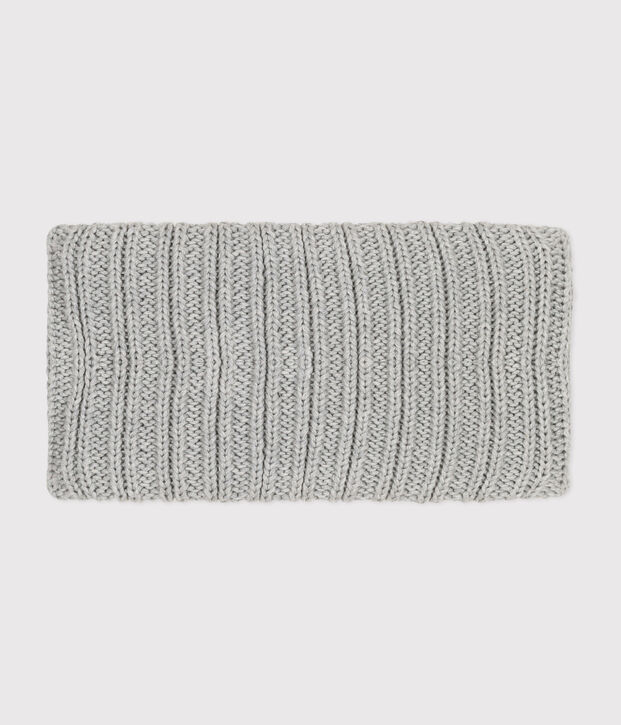 Snood in maglia foderata in pile neonato grigio