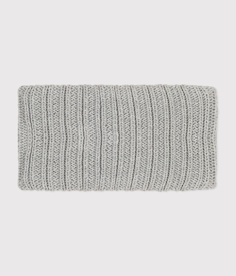 Snood in maglia foderata in pile neonato grigio