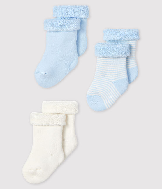Trio di calzine bebè lavorate a maglia variante 3