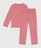 Pigiama bambino in velluto tinta unita rosa ROSEWOOD