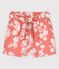 Shorts in popeline bambina rosa PAPAYE/ MARSHMALLOW