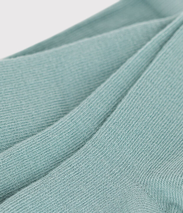 Collant in cotone tinta unita neonata verde