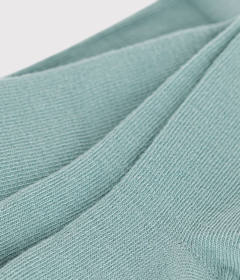 Collant in cotone tinta unita neonata verde