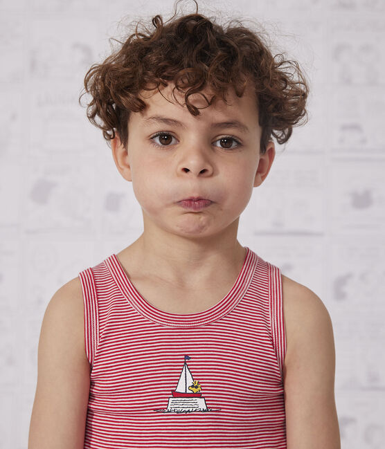 Confezione da 3 canottiere bambino in cotone Petit Bateau X Snoopy variante 1