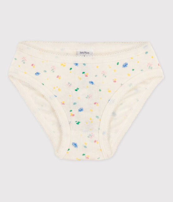 La mutandina in cotone per bambina bianco MARSHMALLOW/bianco MULTICO