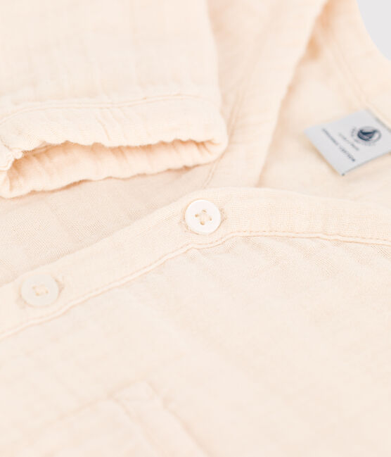 Cardigan in garza di cotone per neonati ecru AVALANCHE