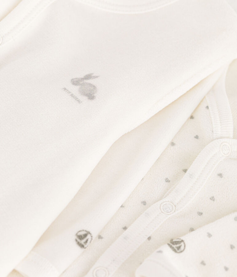 Set di 2 pigiami in velluto neonato multicolore