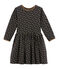 Abito per bambina in jacquard nero CITY/giallo DORE