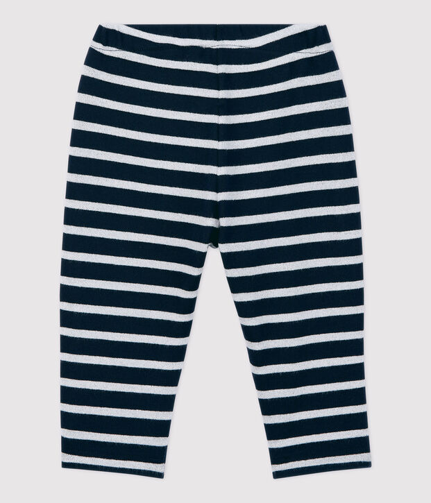 Pantaloni in cotone beb&egrave;. blu/MARSHMALLOW ARGENT BRILLANT