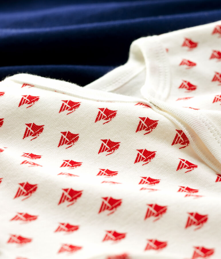 Set di 2 tutine pigiama neonato a costine variante 1