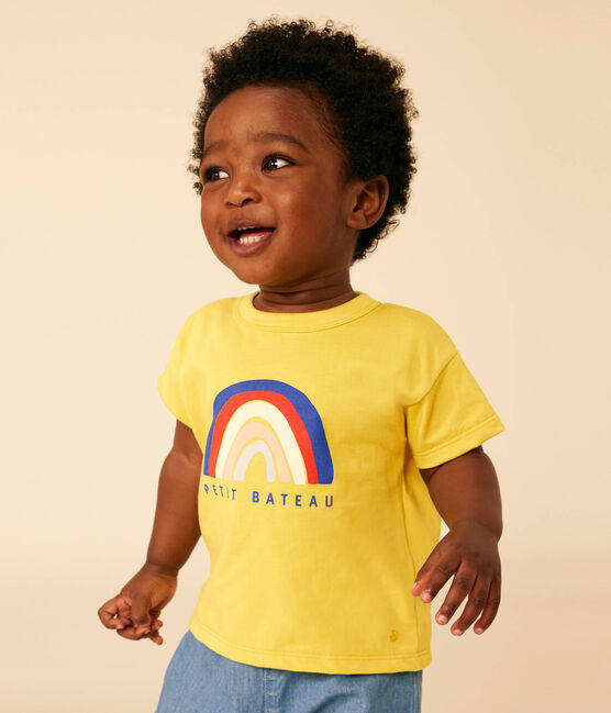 T-shirt a maniche corte in jersey leggero bebè giallo NECTAR