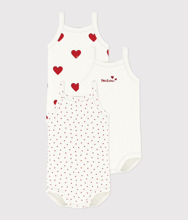 Confezione da 3 body con spalline beb&egrave; multicolore
