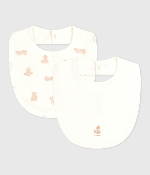 Set di bavaglini in cotone con orso stampato neonato multicolore