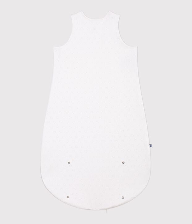 Sacco nanna in cotone traforato cuore neonato TOG 0,5 bianco