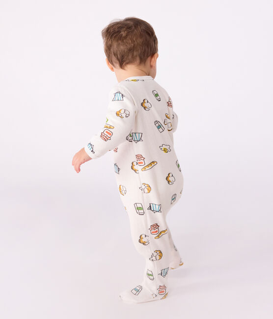 Pigiama in tubique con stampa neonato bianco MARSHMALLOW/bianco MULTICO
