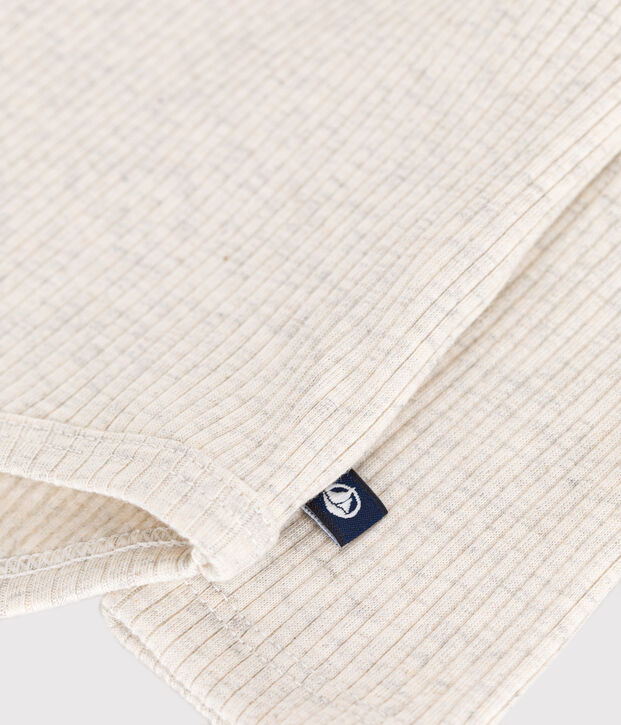 Body beb&egrave; a maniche lunghe e collo a lupetto in cotone MONTELIMAR CHINE