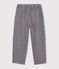 Pantaloni con pinces in flanella di cotone bambino grigio