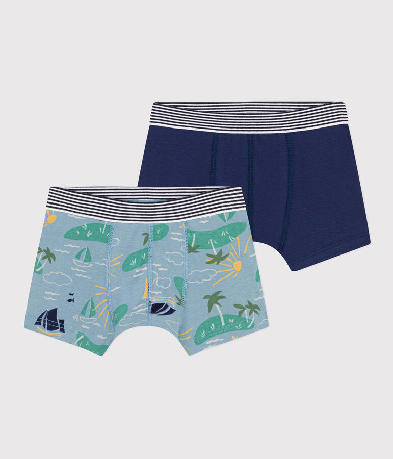 Confezione da 2 boxer esploratore in cotone bambino multicolore