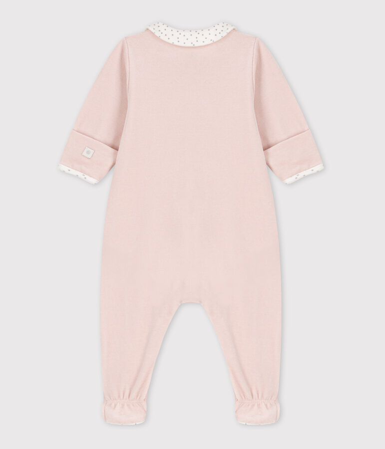 Tutina pigiama in ciniglia per neonati rosa