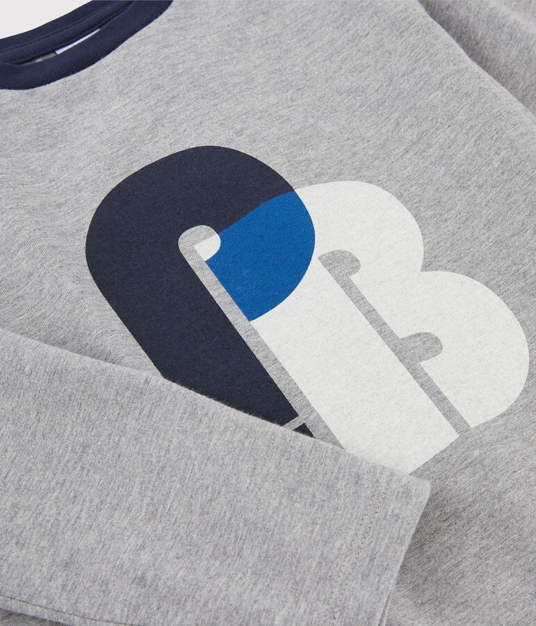 T-shirt serigrafata bambino grigio