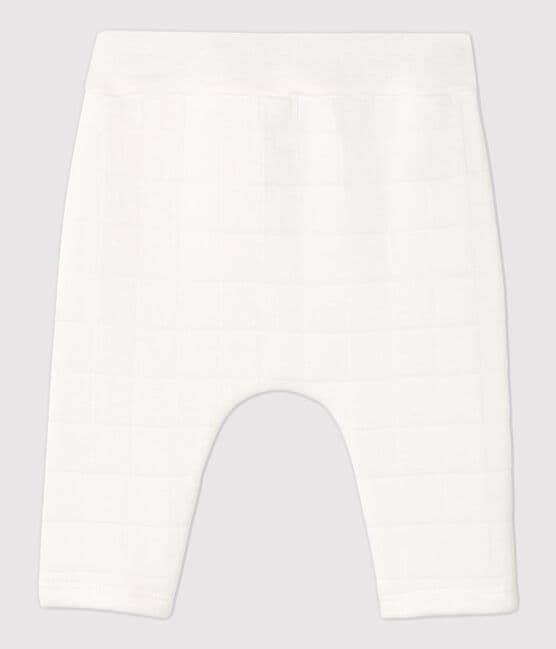 Pantalone bebè in tubique biologico bianco MARSHMALLOW