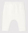 Pantaloni bianchi bebè trapuntati in cotone biologico bianco MARSHMALLOW