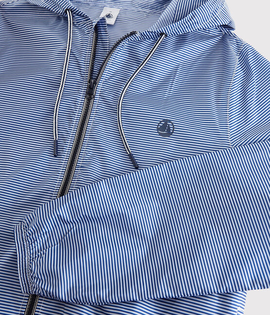 Giacchina antivento a righe Donna/Uomo blu SURF/bianco MARSHMALLOW
