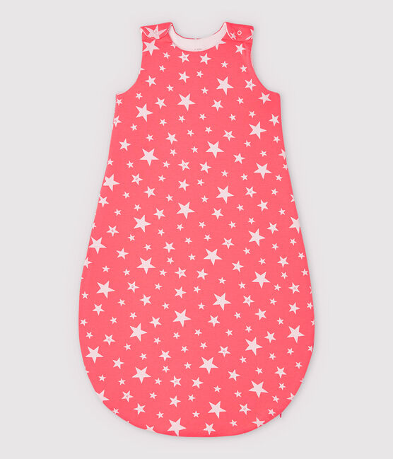 Sacco nanna a stelle bebè in cotone rosa PEACHY/bianco MARSHMALLOW