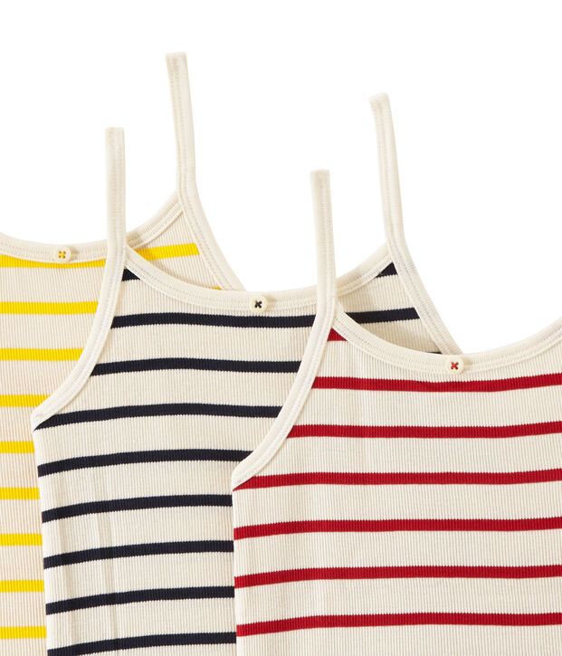 Questo lotto di 3 canotte bambina bianco