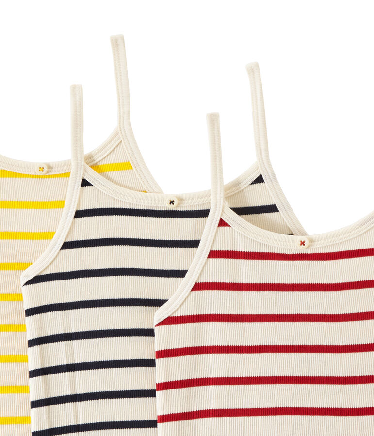 Questo lotto di 3 canotte bambina bianco LOT