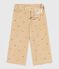 Pantaloni in velluto fantasia bambina beige CAJOU/ MULTICO