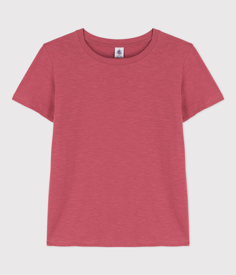 T-shirt LE DROIT girocollo in cotone donna rosa