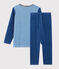 Pigiama in ciniglia bambino blu ALASKA/blu MAJOR