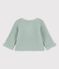 Cardigan bebè in tricot di cotone biologico verde HERBIER