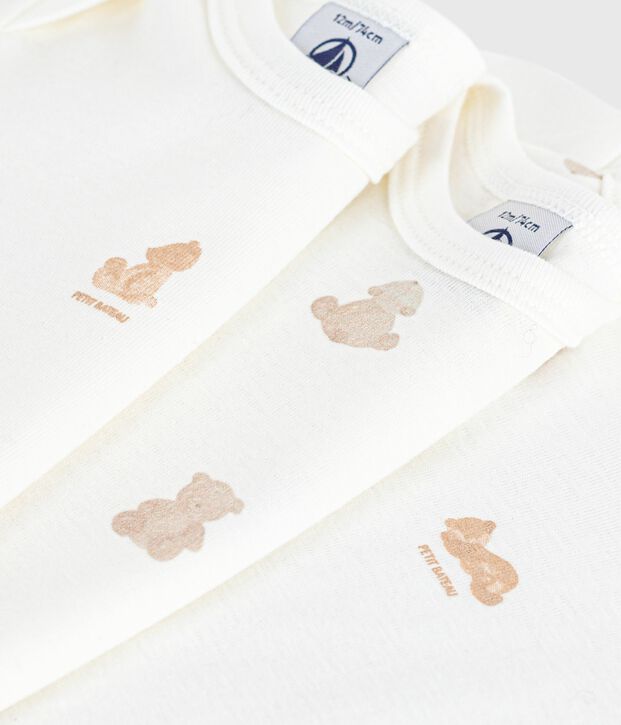 Set di body a maniche corte in cotone con stampa di orsi neonato multicolore