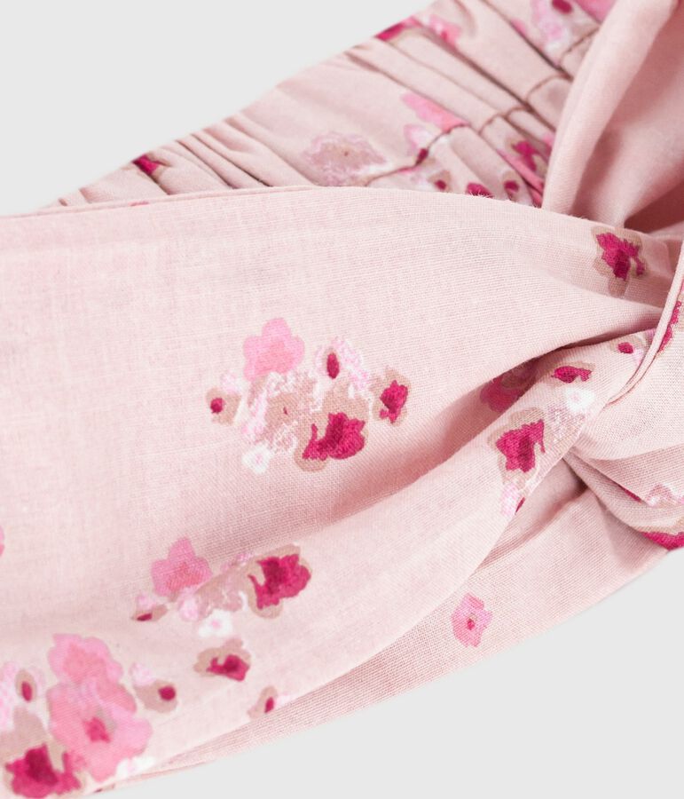 Fascia in popeline con stampa a fiori neonata rosa/multicolore