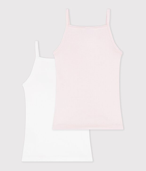 Lot de 2 chemises &agrave; bretelles en coton multicolore
