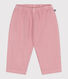 Pantaloni in morbido cotone tinta unita neonato