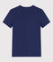 T-shirt coccotte "L'ICONIQUE" in cotone Donna blu CHALOUPE