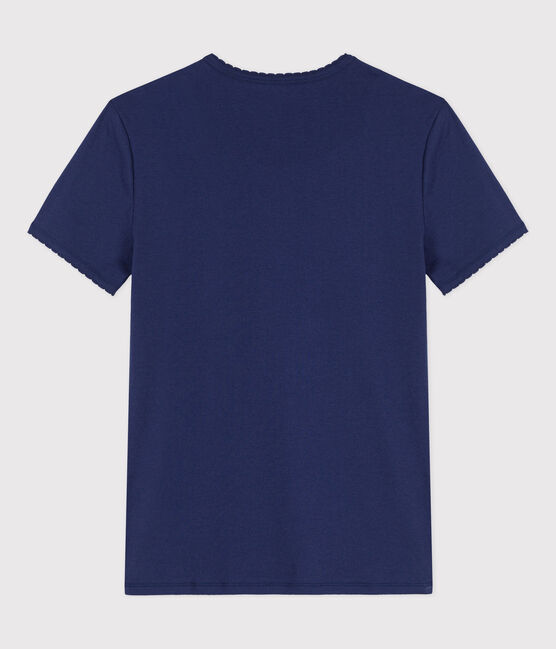 T-shirt coccotte "L'ICONIQUE" in cotone Donna blu CHALOUPE