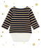 Body marinière luccicante per bebé femmina blu SMOKING/marrone BRINDILLE BRILLANT