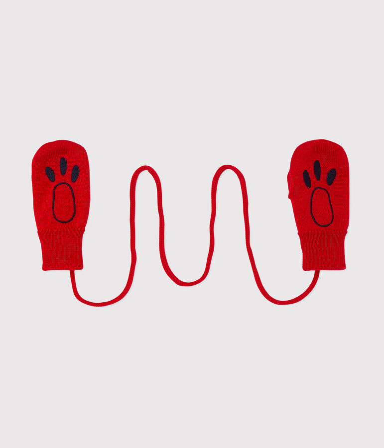 Muffole per beb&eacute; unisex rosso