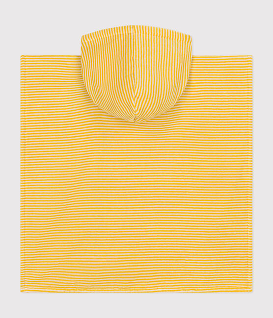 Poncho bambino in spugna a righe giallo NECTAR/ AVALANCHE