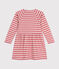 Abito a maniche lunghe in cotone spesso bambina rosa ROSEWOOD/ AVALANCHE