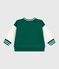 Teddy in cotone bicolore neonato verde EVERGREEN/ MILK