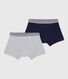 Set di boxer in cotone ed elastan tinta unita bambino