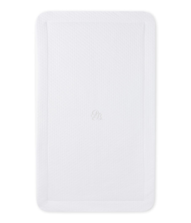 Copertina per beb&eacute; unisex bi-mati&egrave;re bianco