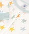 Pigiama aderente in cotone con stelle stampate bambino bianco MARSHMALLOW/bianco MULTICO