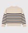 Maglione alla marinara in lana donna bianco AVALANCHE/blu SMOKING