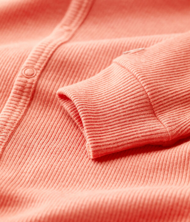 Tutina pigiama senza piedi beb&egrave; in cotone e lyocell rosa